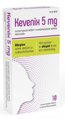 KEVENIX tabletti, suussa hajoava 5 mg 10 fol