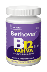 Bethover Vahva B12 Vadelma-Sitruuna 30 tabl